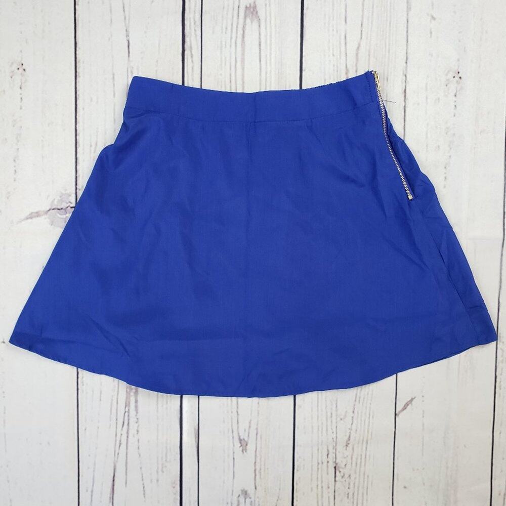NWT Tobi Side Zip Royal Blue Mini A-Line Skater Skirt Women's Size Small